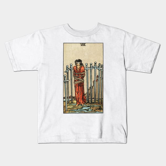 EIGHT OF SWORDS Kids T-Shirt by WAITE-SMITH VINTAGE ART